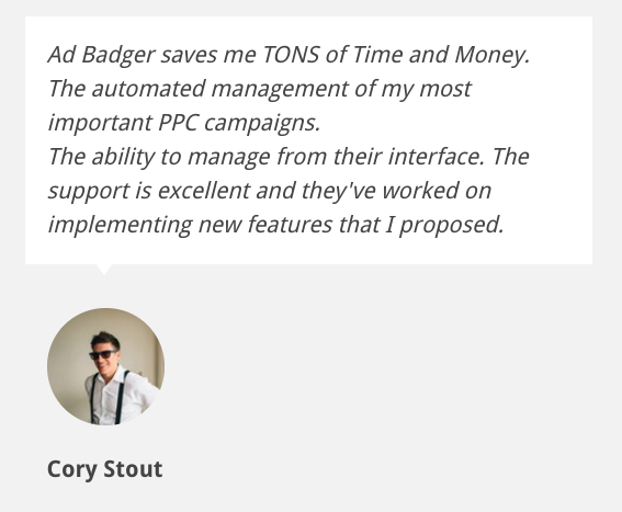 Ad Badger Client Review