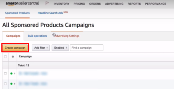 How to create a SPA campaign on Seller Central